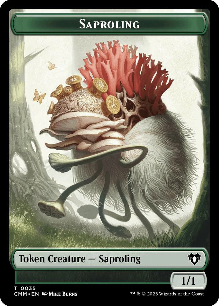 Saproling // Kor Soldier Double-Sided Token Foil