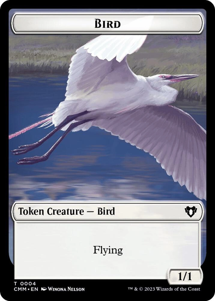 Bird // Emblem - Teferi, Temporal Archmage Double-Sided Token