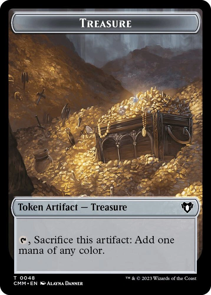 Treasure // Elemental (0037) Double-Sided Token Foil