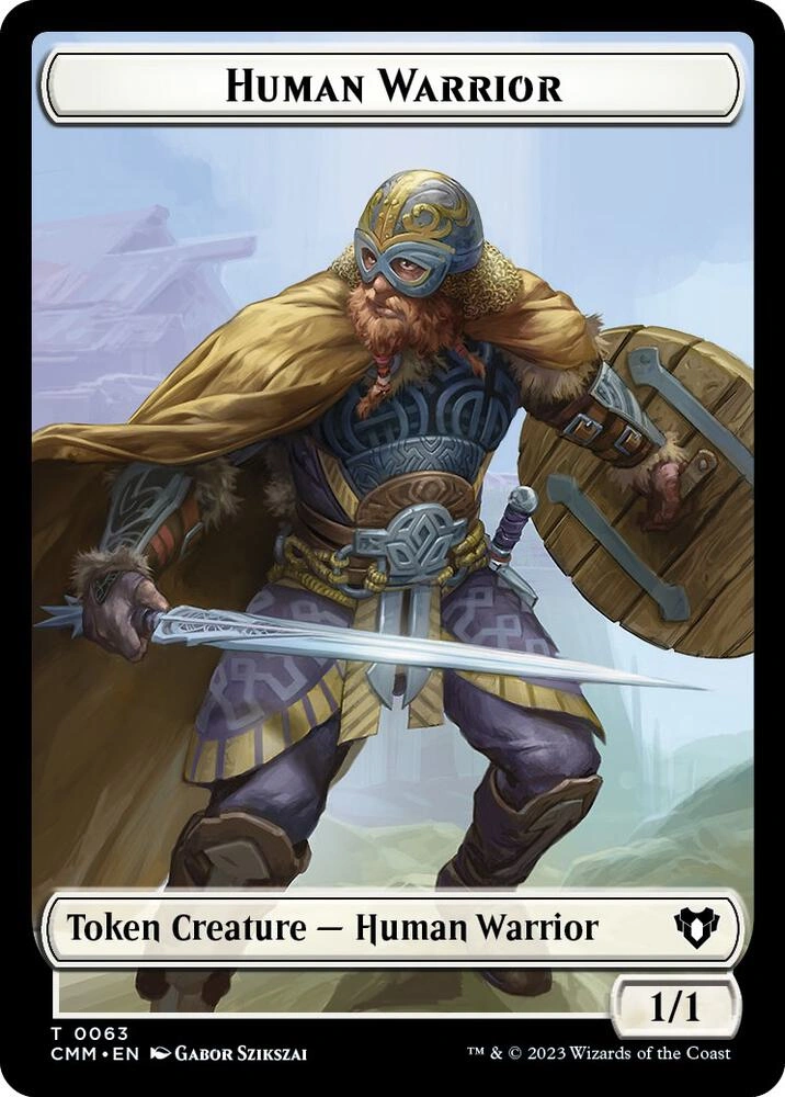 Human Warrior // Zombie Army Double-Sided Token