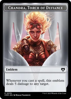 Emblem - Chandra, Torch of Defiance // Wizard Double-Sided Token 79 // 71
