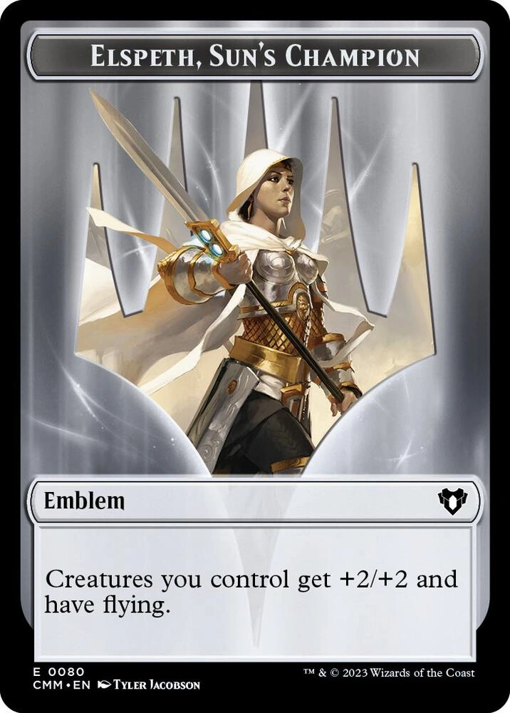Emblem - Elspeth, Sun's Champion // Copy (0055) Double-Sided Token