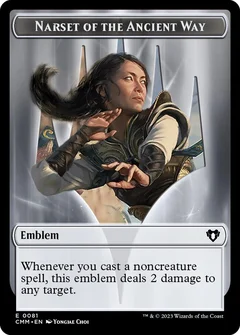Emblem - Narset of the Ancient Way // Wizard Double-Sided Token 81 // 71