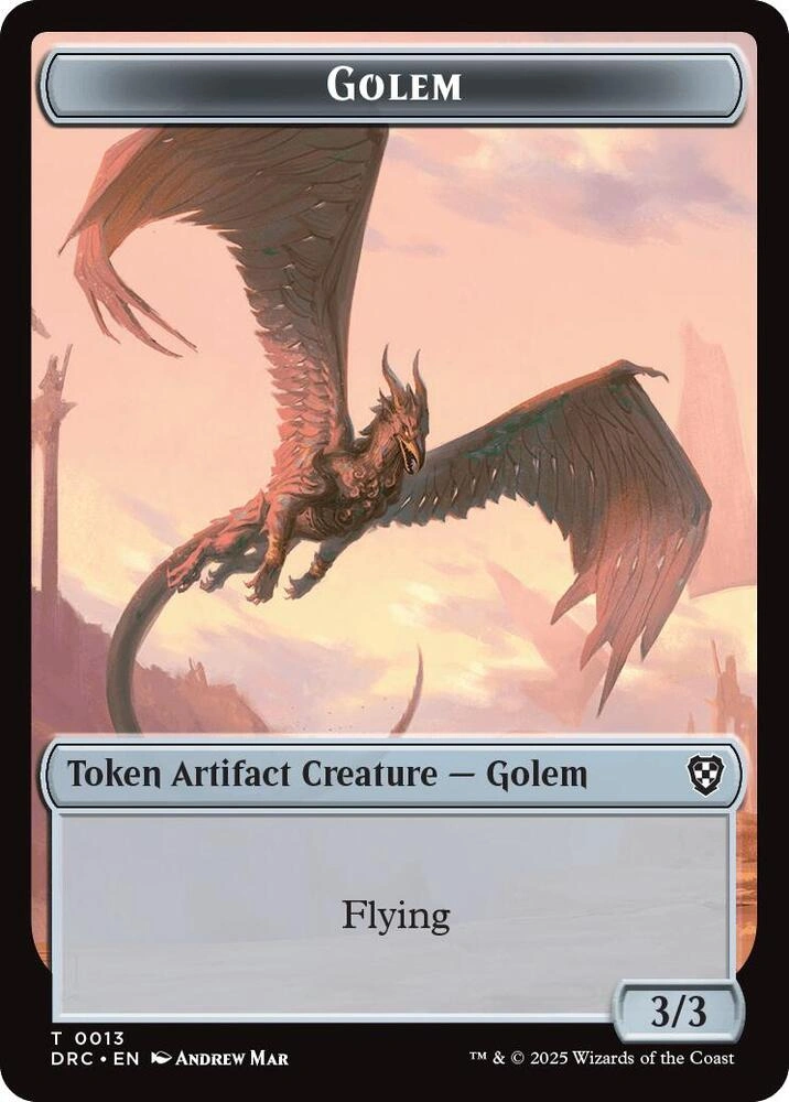 Golem (0013) // Nalaar Aetherjet Double-Sided Token
