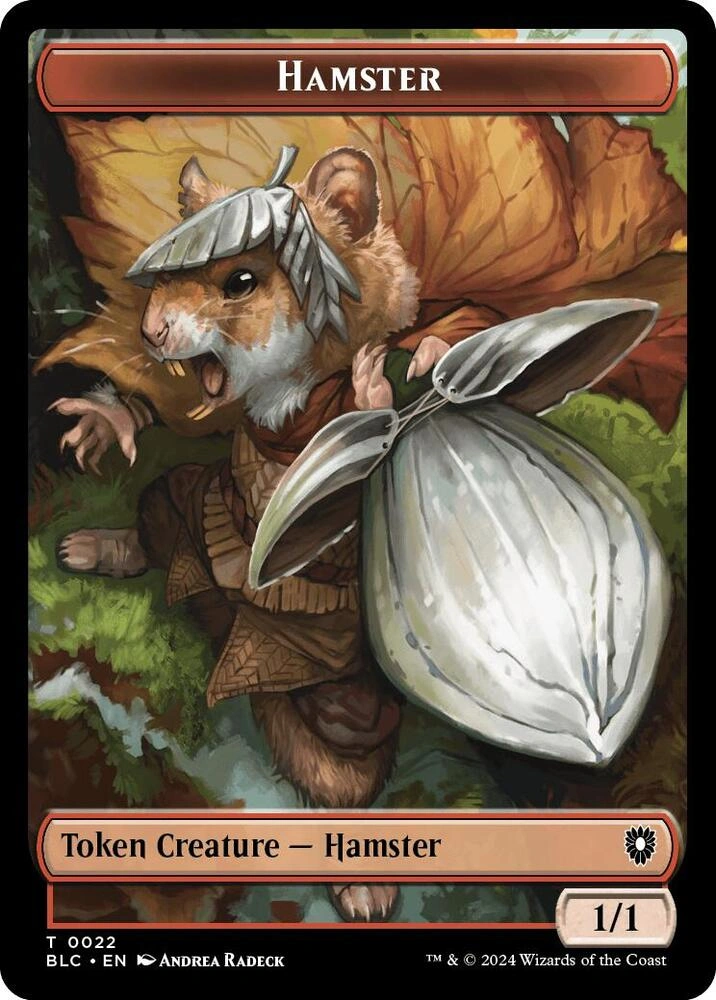 Hamster // Saproling Double-Sided Token