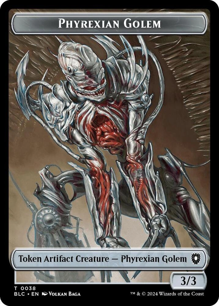Phyrexian Golem // Faerie Double-Sided Token