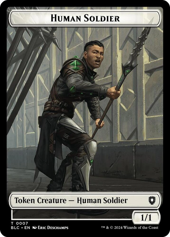 Human Soldier // Wolf (0035) Double-Sided Token