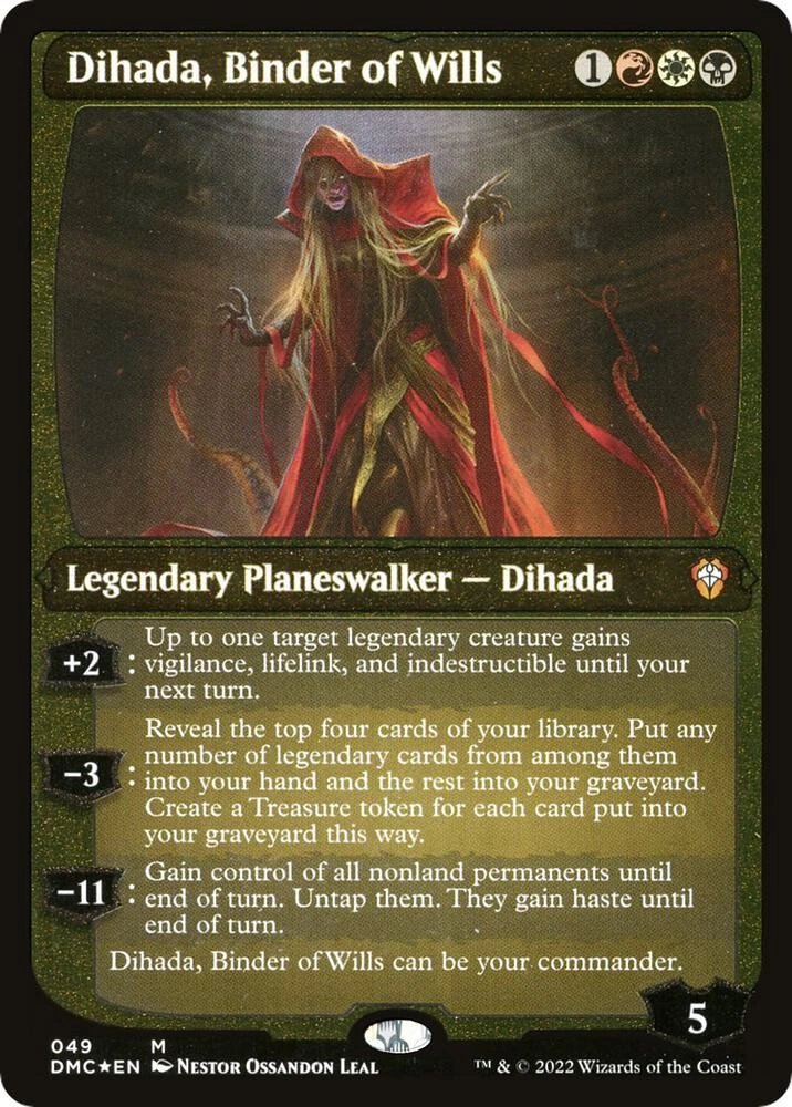 Dihada, Binder of Wills (Display Commander) - Thick Stock Foil