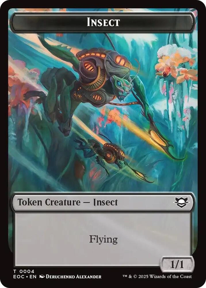 Insect // Golem (0013) Double-Sided Token