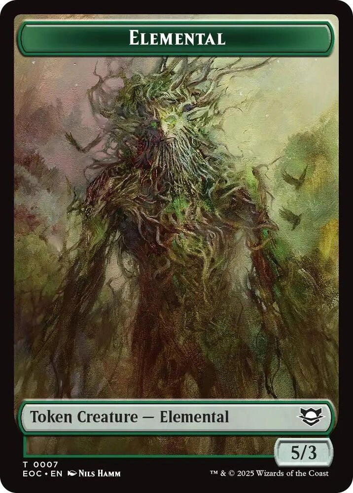 Elemental (0007) // Golem (0014) Double-Sided Token Foil