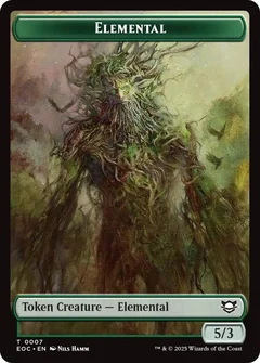 Elemental (0007) // Golem (0014) Double-Sided Token Foil 7 // 14