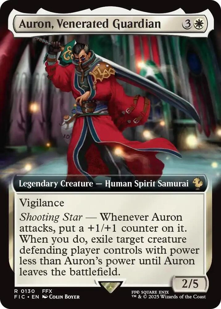 Auron, Venerated Guardian (Extended Art) Foil