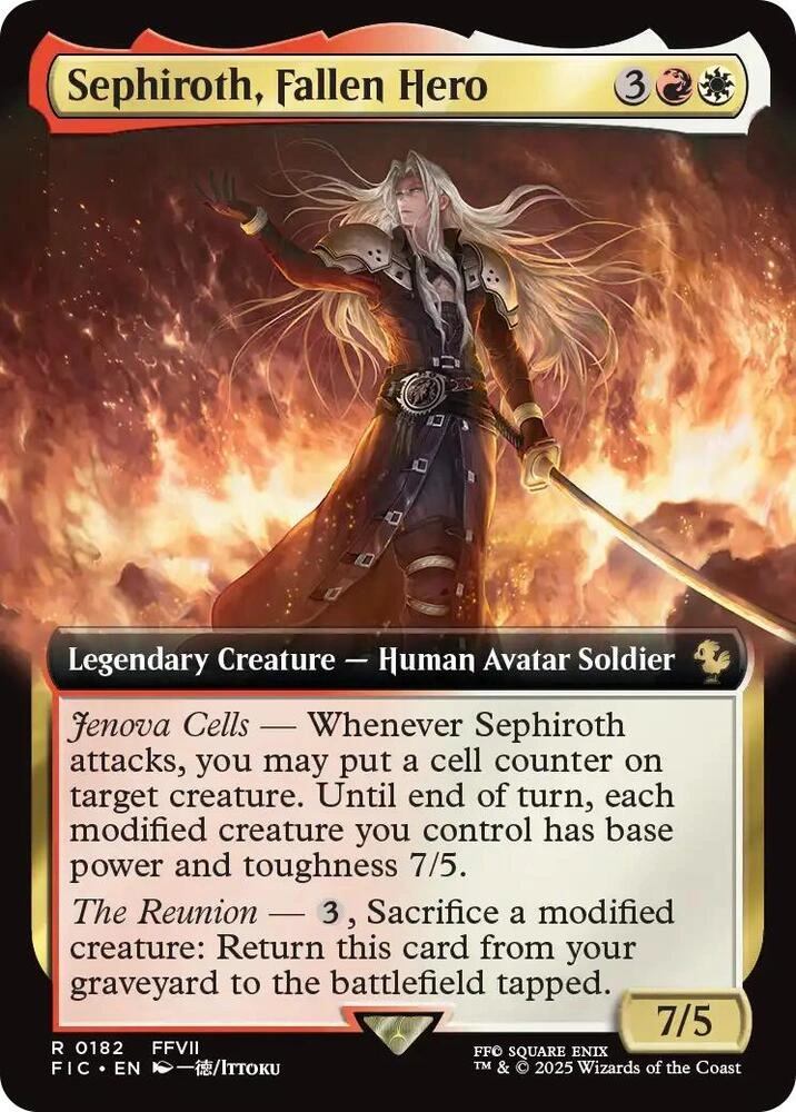 Sephiroth, Fallen Hero (Extended Art) Foil