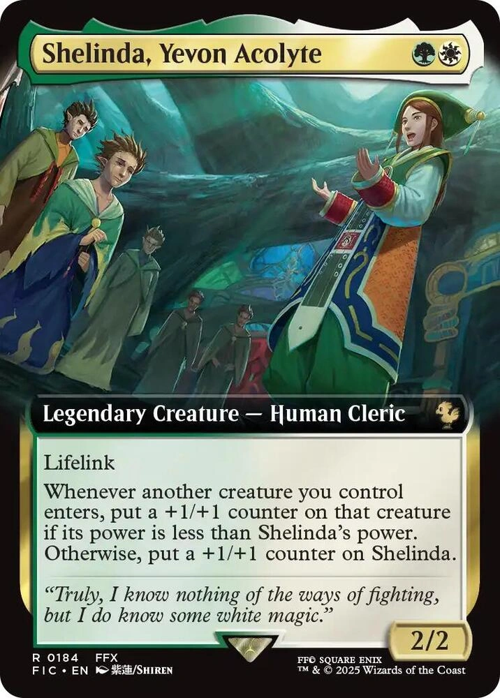 Shelinda, Yevon Acolyte (Extended Art) Foil