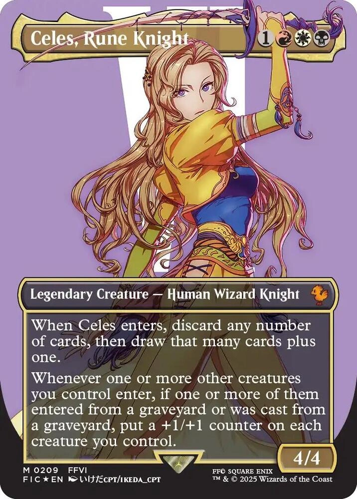 Celes, Rune Knight (Borderless) (Surge Foil)