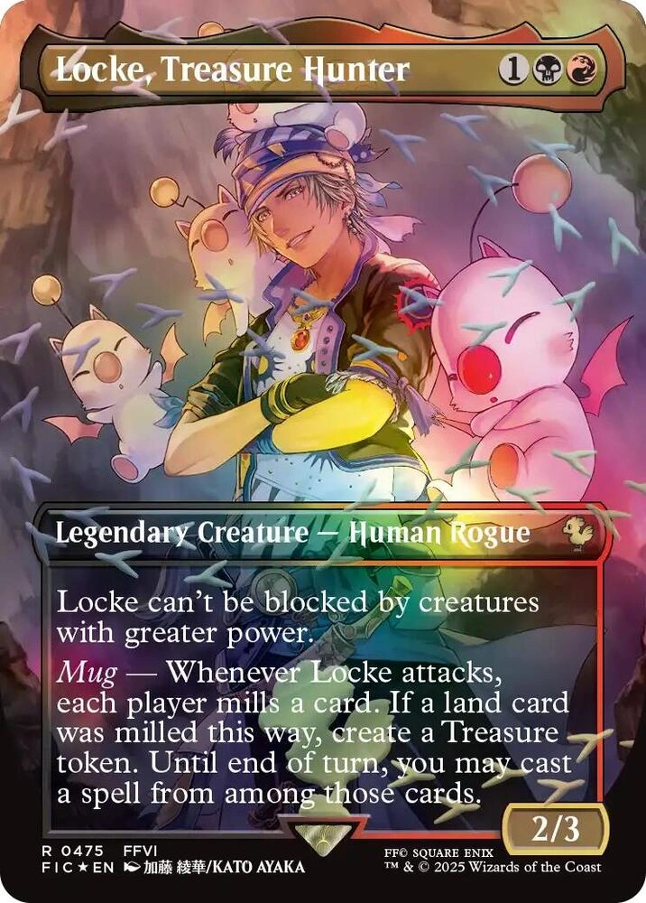 Locke, Treasure Hunter (Borderless) (Chocobo Track Foil)