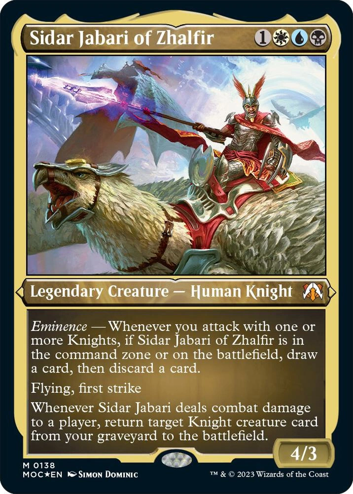 Sidar Jabari of Zhalfir (Display Commander) - Thick Stock Foil