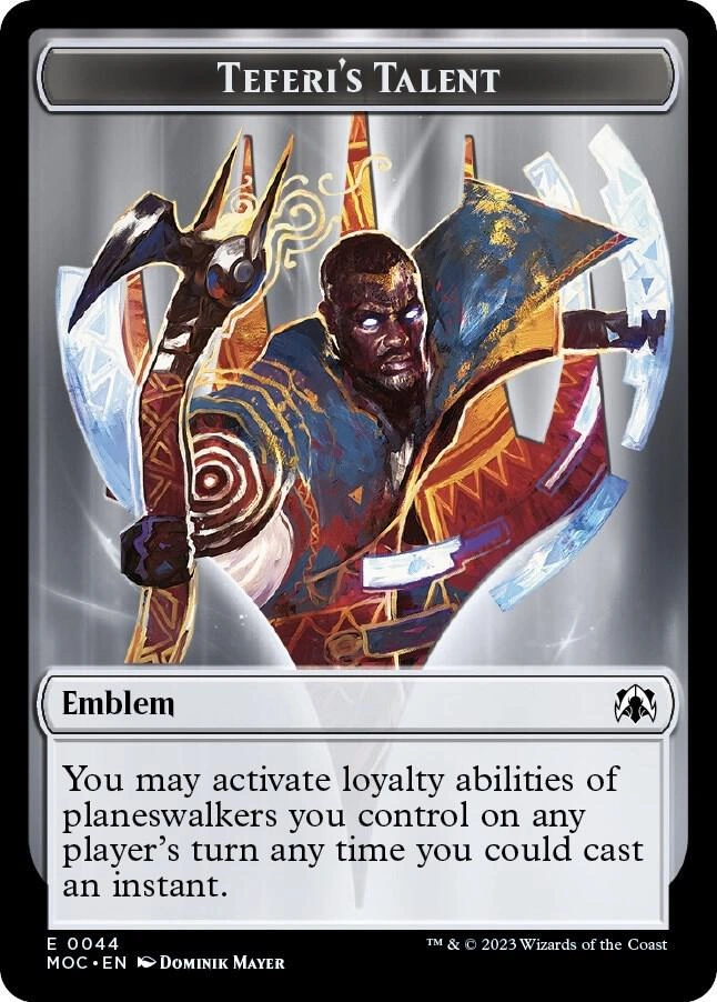 Emblem - Teferi's Talent // Phyrexian Myr Double-Sided Token Foil