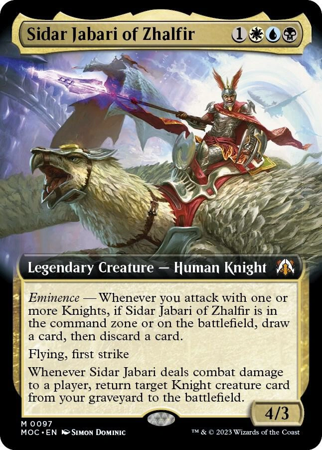 Sidar Jabari of Zhalfir (Extended Art) Foil
