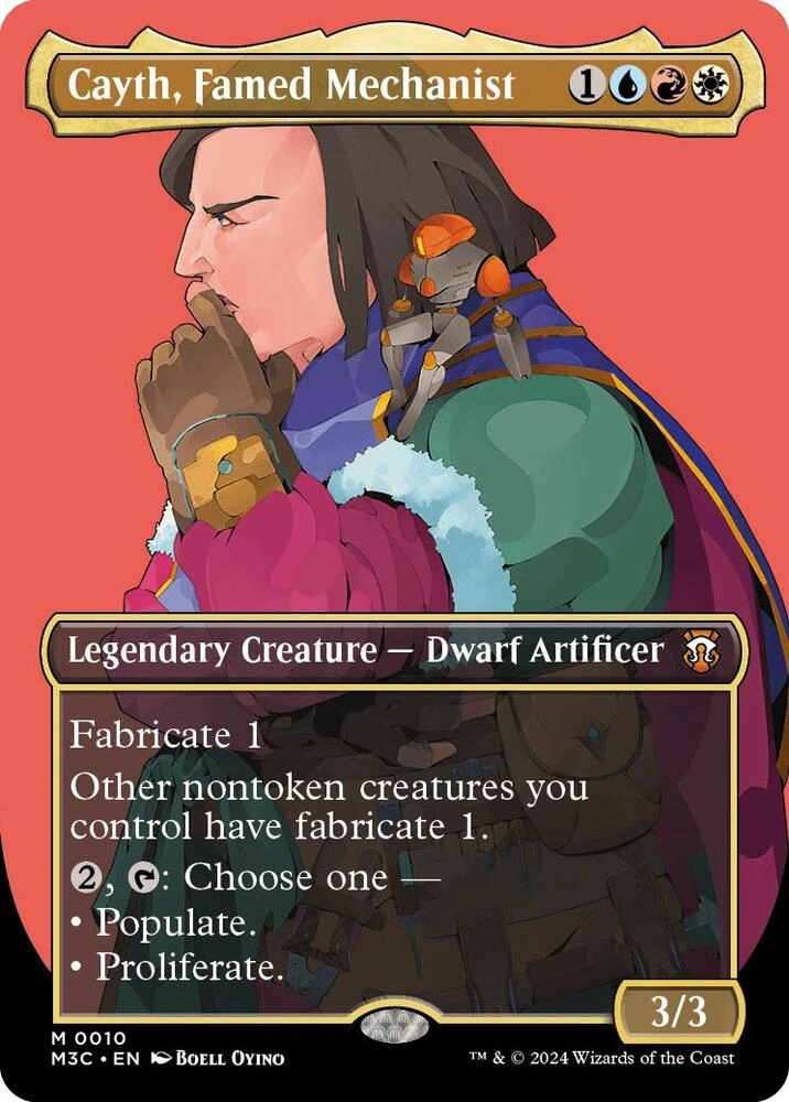 Cayth, Famed Mechanist (Borderless) Foil