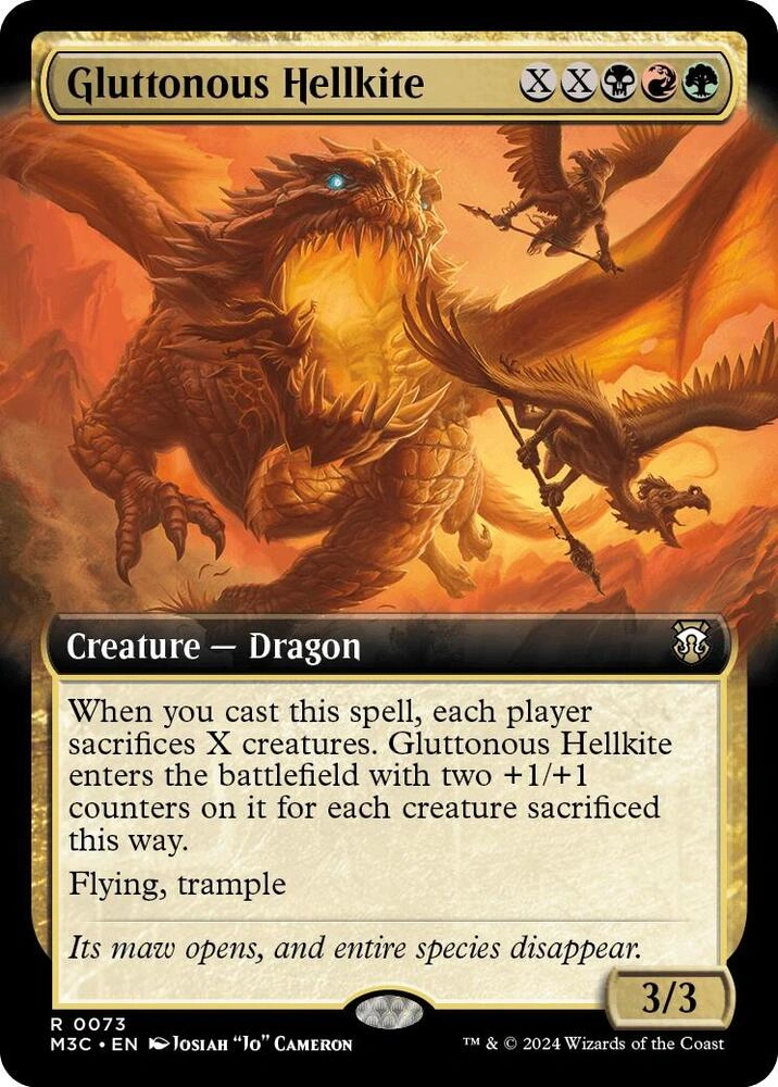 Gluttonous Hellkite (Extended Art) (Ripple Foil)
