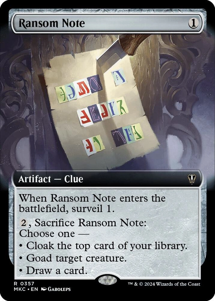 Ransom Note (0357) (Extended Art)