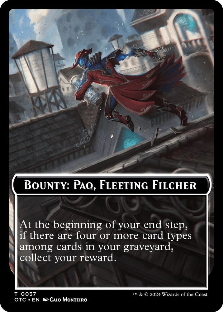 Bounty: Paq, Fleeting Filcher // Bounty Rules Double-Sided Token