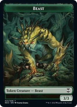 Beast // Saproling Double-Sided Token