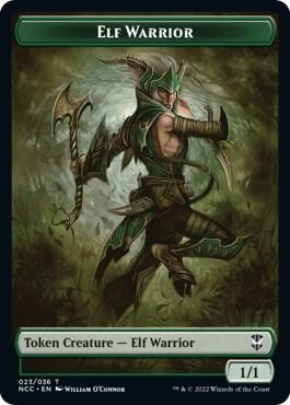 Elf Warrior // Wurm Double-Sided Token