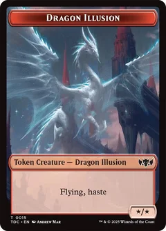 Dragon Illusion // Monk Double-Sided Token 15 // 3