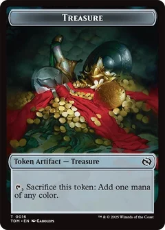 Treasure // Zombie Druid Double-Sided Token 16 // 10