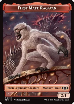 First Mate Ragavan // Treasure Double-Sided Token 18 // 16