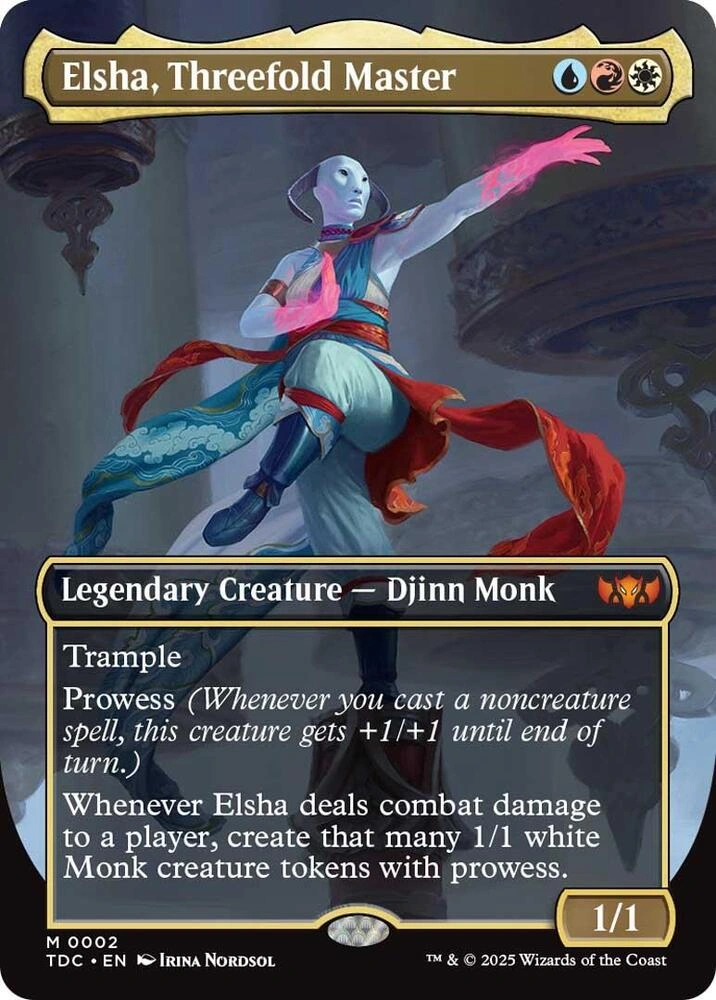 Elsha, Threefold Master (Borderless) Foil