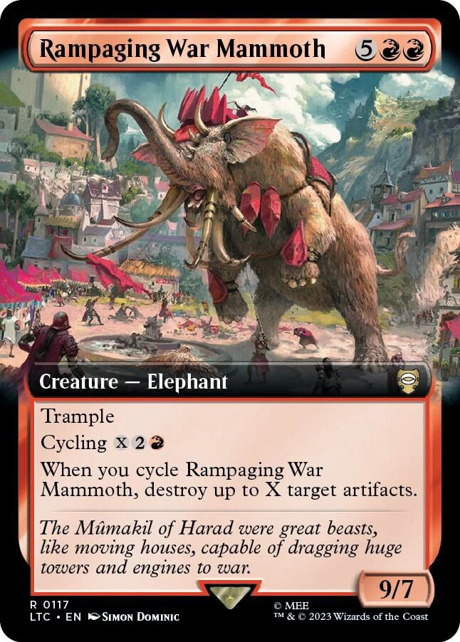 Rampaging War Mammoth (Extended Art) Foil