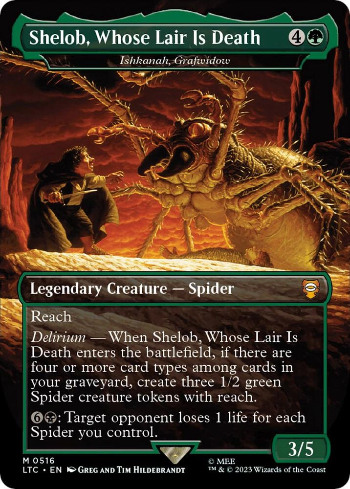 Shelob, Whose Lair Is Death - Ishkanah, Grafwidow (Borderless) Foil