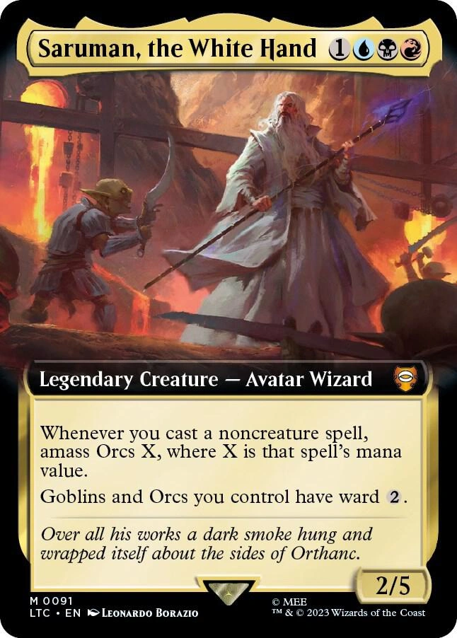 Saruman, the White Hand (Extended Art) Foil