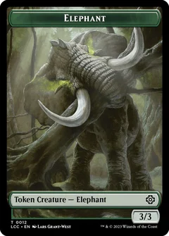 Elephant // Dinosaur Double-Sided Token 12 // 10