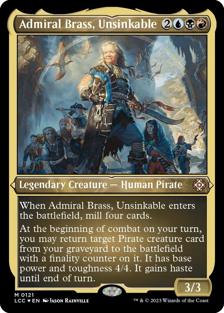 Admiral Brass, Unsinkable (Display Commander) - Thick Stock Foil