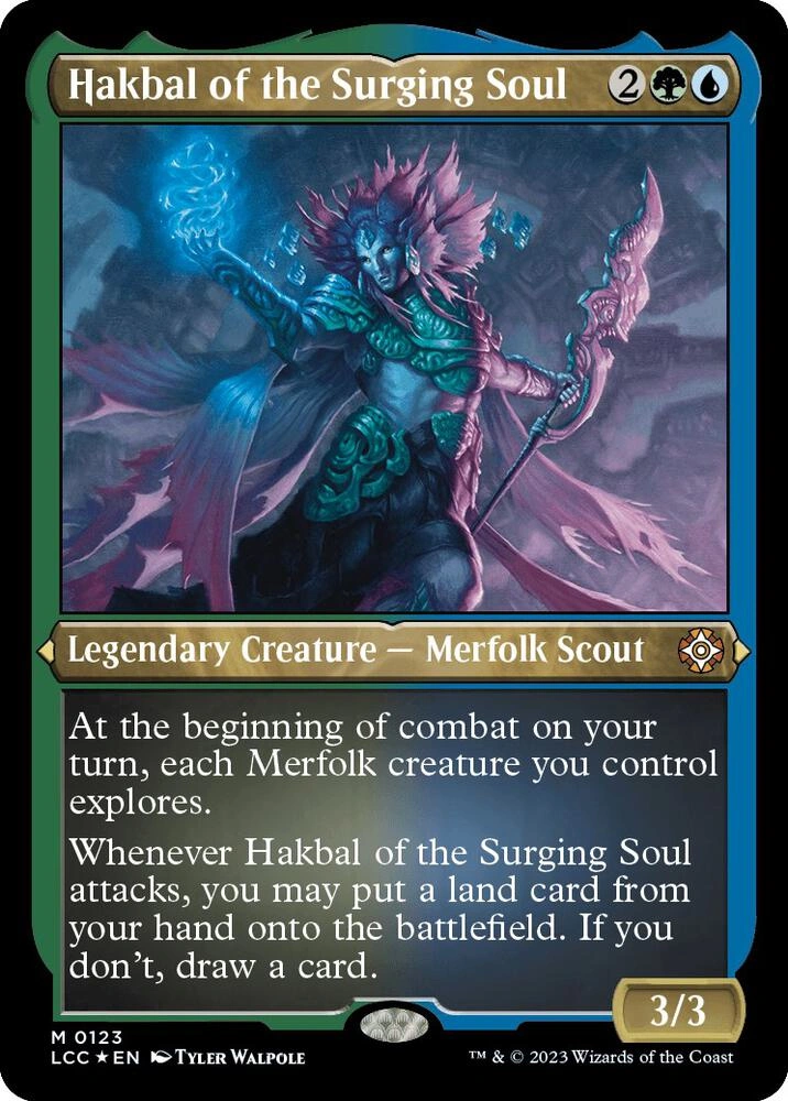 Hakbal of the Surging Soul (Display Commander) - Thick Stock Foil