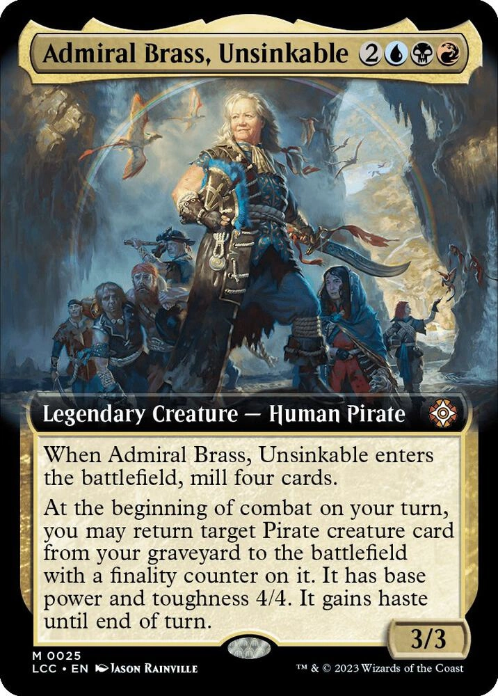 Admiral Brass, Unsinkable (Extended Art) Foil
