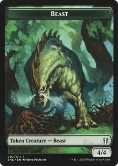 Beast // Saproling Double-Sided Token 7 // 9