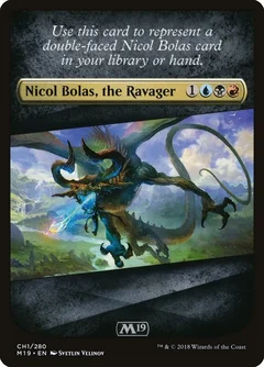 Checklist Card - Core Set 2019 (Nicol Bolas, the Ravager) CH1