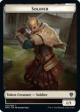Soldier // Emblem - Jaya, Fiery Negotiator Double-Sided Token Foil