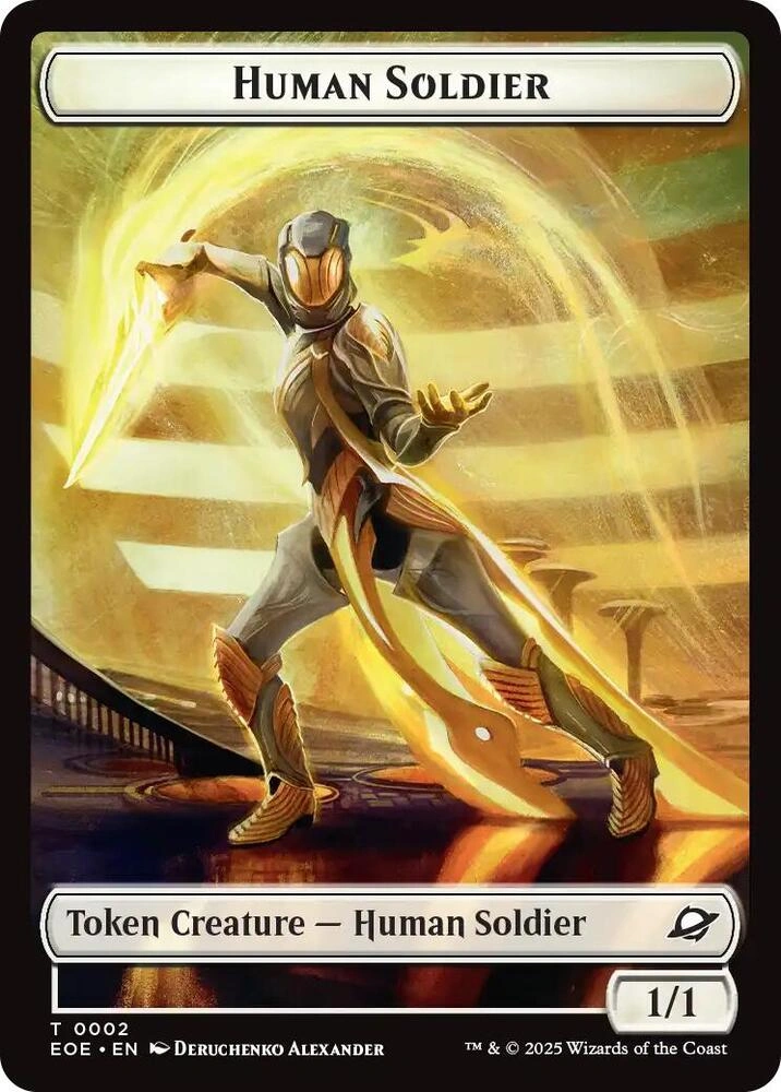 Human Soldier // Lander (0007) Doubled-Sided Token Foil