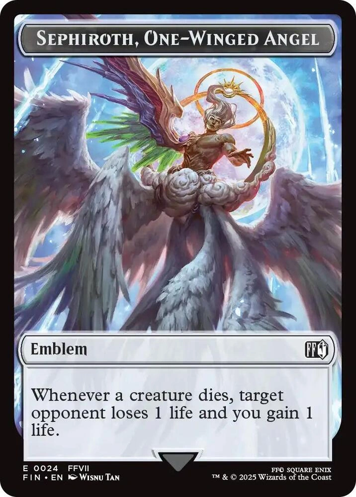 Emblem - Sephiroth, One-Winged Angel // Robot Warrior Double-Sided Token Foil