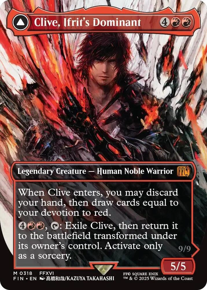 Clive, Ifrit's Dominant (0318) (Borderless) Foil