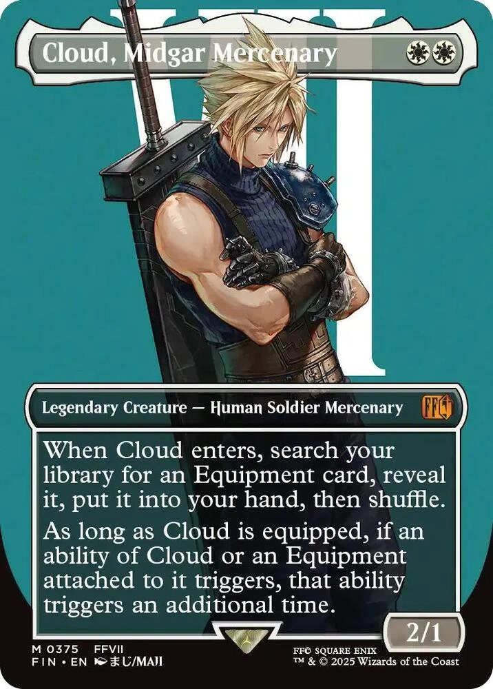 Cloud, Midgar Mercenary (Borderless) Foil