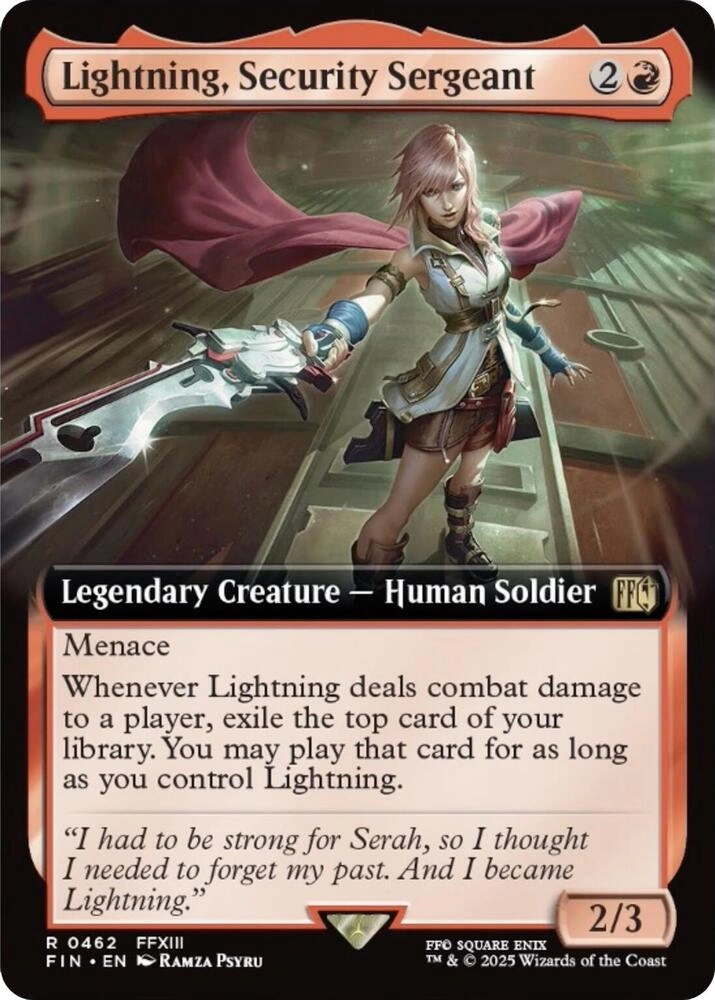 Lightning, Security Sergeant (Extended Art) Foil