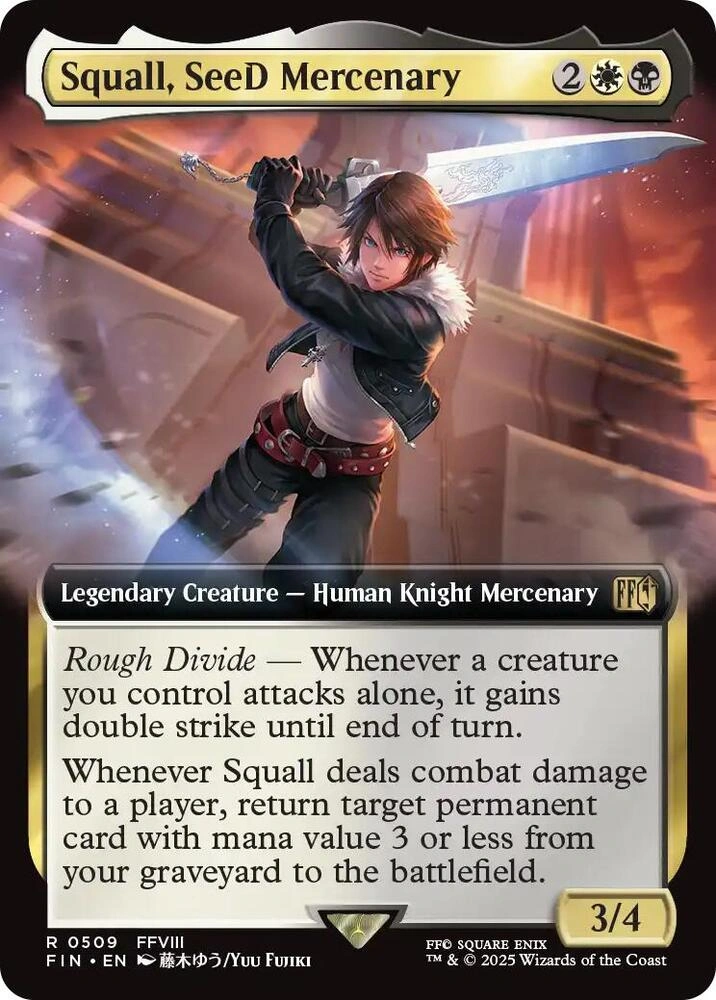Squall, SeeD Mercenary (Extended Art) Foil