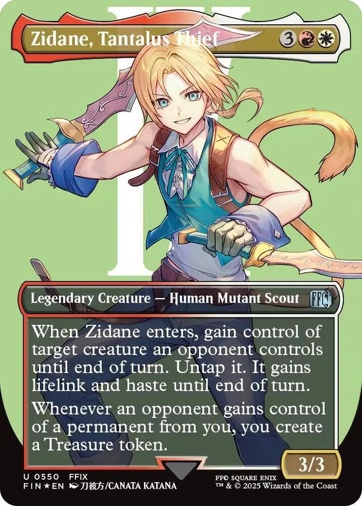 Zidane, Tantalus Thief (Borderless) (Surge Foil)